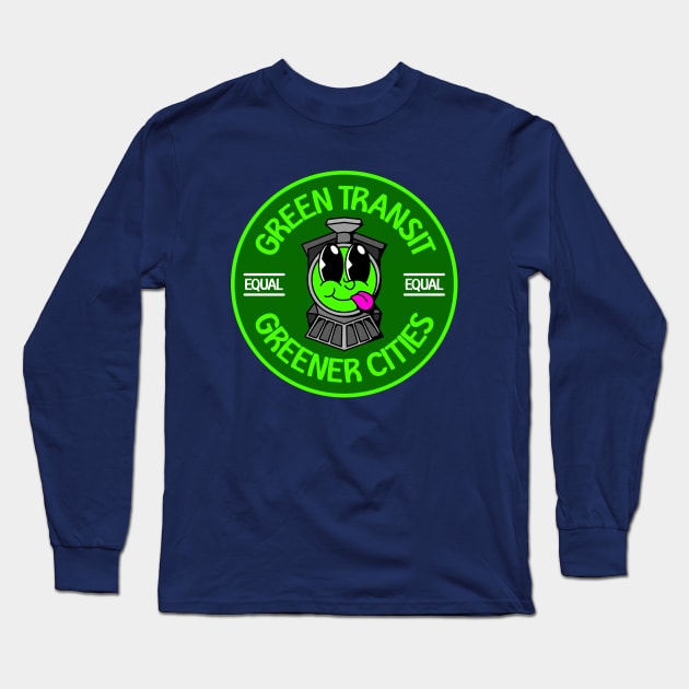 Green Transit Equals Greener Cities - Green Urban Planning Long Sleeve T-Shirt by Football from the Left